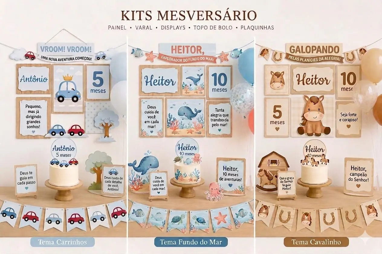 Kits Mesversário Temáticos
